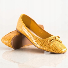 Goodin Eco leather ballerinas yellow 1
