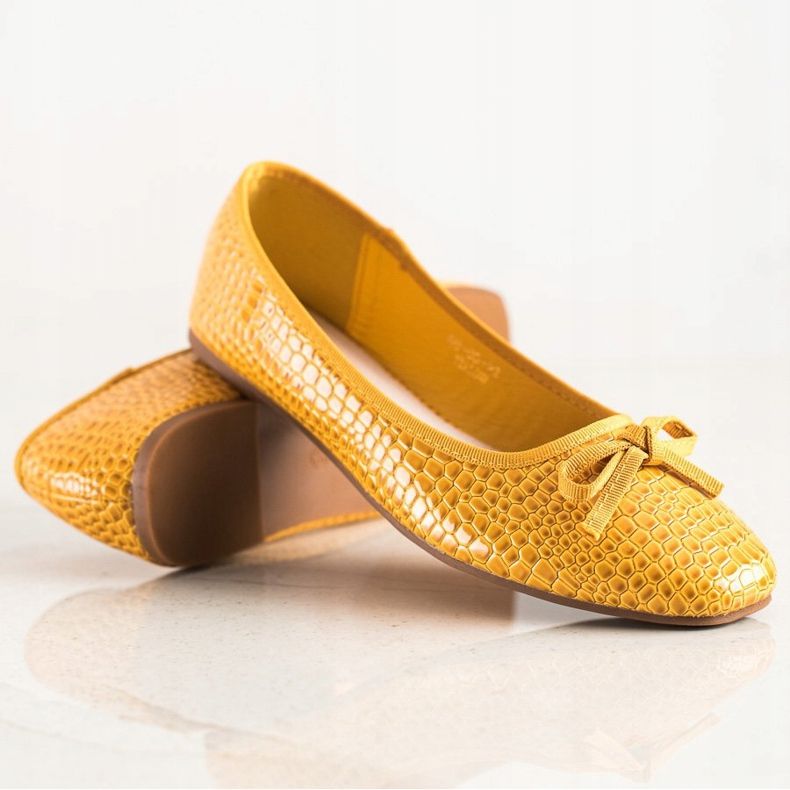 Goodin Eco leather ballerinas yellow 1