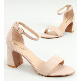 Beige high-heeled sandals 8741 Beige 2