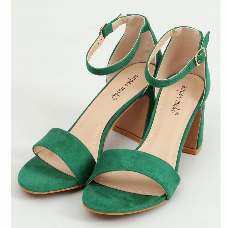 Green high-heeled sandals 8741 Green 2