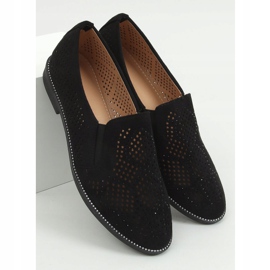 Black openwork loafers YT-62 Black 1