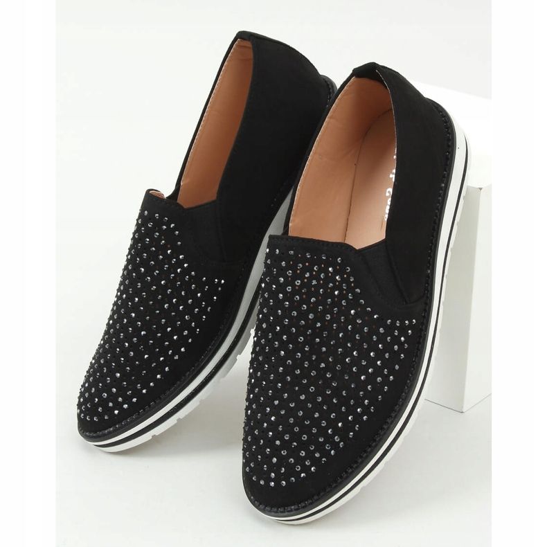 Black openwork shoes 918-15 Black 1