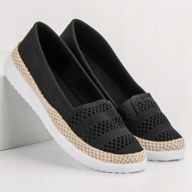 SHELOVET Textile Espadrilles black 1