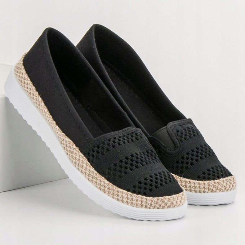 SHELOVET Textile Espadrilles black 1
