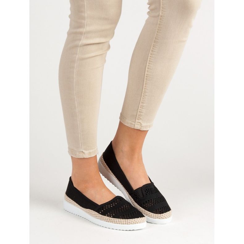 SHELOVET Textile Espadrilles black 2