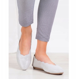 Filippo Elegant Leather Ballerinas grey 2