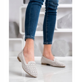 Filippo Leather Lords With Cubic Zirconia grey 2