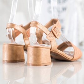 Kylie Braided High Heel Sandals brown 1