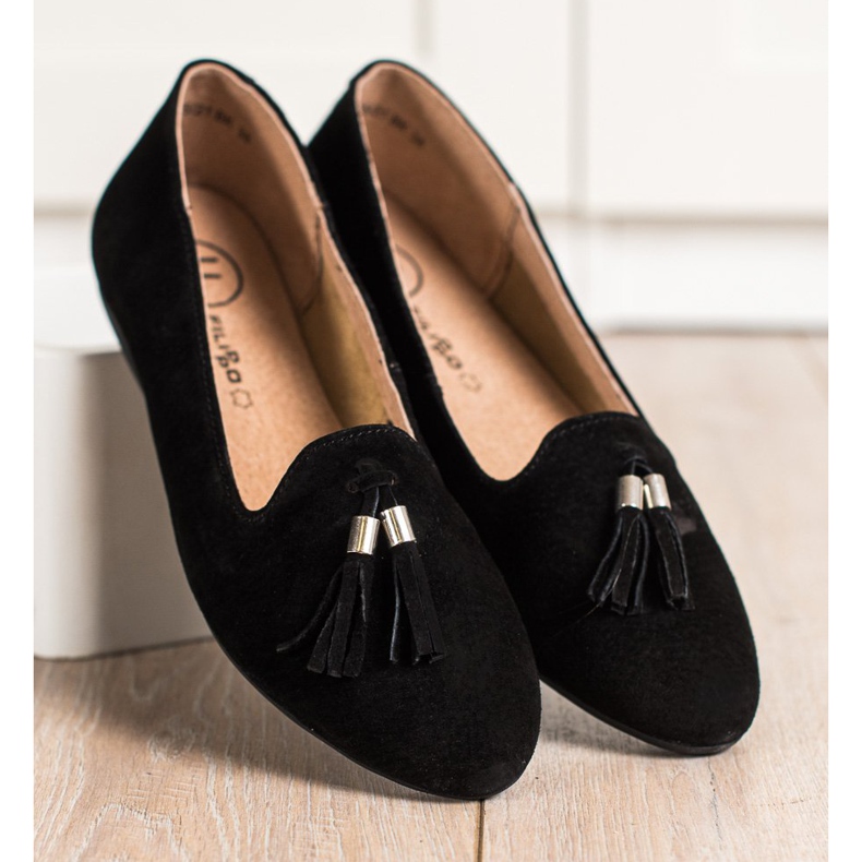 Filippo Leather Lords With Fringes black 1