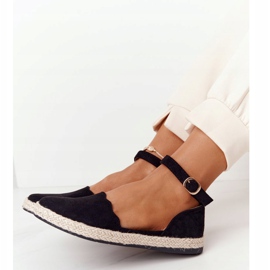 S.Barski Suede Espadrilles On The Straw Sole S. Bararski Black 1