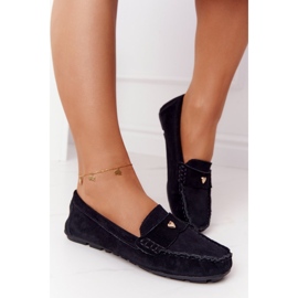 S.Barski Women's suede loafers from S. Bararski Black 1