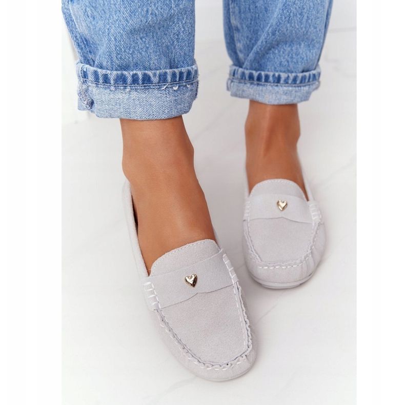 S.Barski Women's Suede Loafers S. Barski Gray grey 1 S.Barski Women's Suede Loafers S. Barski Gray grey 1