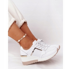 Leather Wedge Sneakers S.Barski White 1