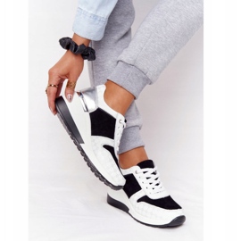 Leather Wedge Sneakers S.Barski Black-White 1