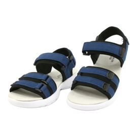 American Club Women's sports sandals Sports leather insert RL45/21 black and navy blue 1 American Club Women's sports sandals Sports leather insert RL45/21 black and navy blue 1
