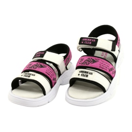 American Club Children's Sports Sandals Leather Insole RL29/21 Black-Fuxia white 1 American Club Children's Sports Sandals Leather Insole RL29/21 Black-Fuxia white 1