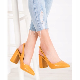 Comer Classic Pumps With An Open Heel yellow 1