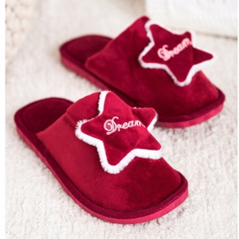 Bona Comfortable Dream Slippers white red 1
