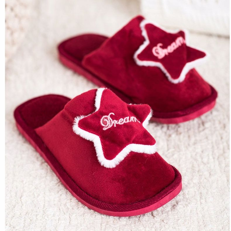 Bona Comfortable Dream Slippers white red 1