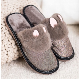 Bona Glitter Slippers With Damage beige 1