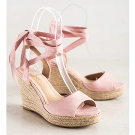 Sabatina Tied Sandals On Wedge pink 1