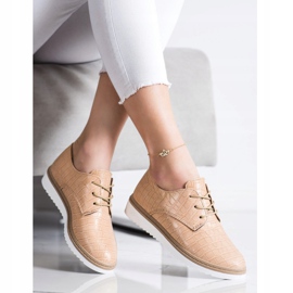 SHELOVET Brown Snake Print shoes 2