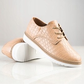 SHELOVET Brown Snake Print shoes 1