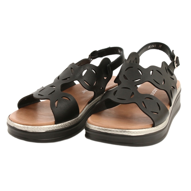 Sergio Leone Women's Eco-Skick Sandals Black SK041 1 Sergio Leone Women's Eco-Skick Sandals Black SK041 1