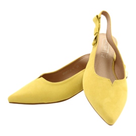 Filippo Yellow Pumps With Open Heel FIILI PPO DP2092 / 21 YL golden 5