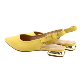 Filippo Yellow Pumps With Open Heel FIILI PPO DP2092 / 21 YL golden 7
