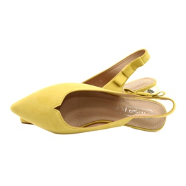 Filippo Yellow Pumps With Open Heel FIILI PPO DP2092 / 21 YL golden 6