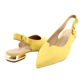 Filippo Yellow Pumps With Open Heel FIILI PPO DP2092 / 21 YL golden 4