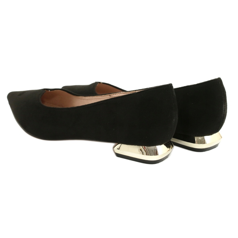 Pumps With Gold Heels FILIPPO DP2091 / 21 BK black golden 7