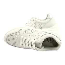 White Women's Leather Sports Shoes FILIPPO DP2156/21 WH 3