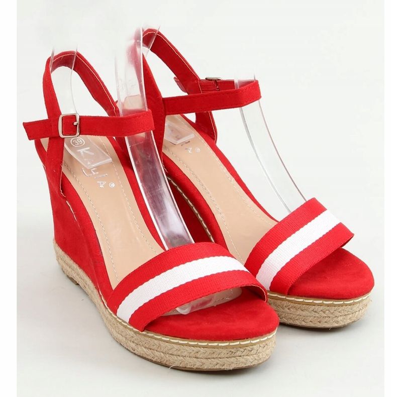 Red wedge sandals LL6320 Red 1
