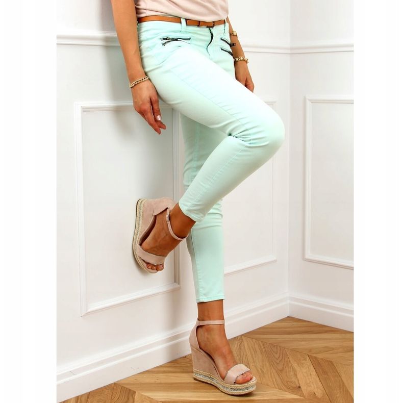 Sandals on a beige wedge LL6351 Nude 2