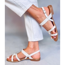 Silver women's sandals H8-176 Silver 2