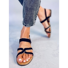 Black women's sandals H8-177 Black 1