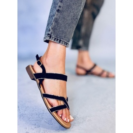 Black women's sandals H8-177 Black 2