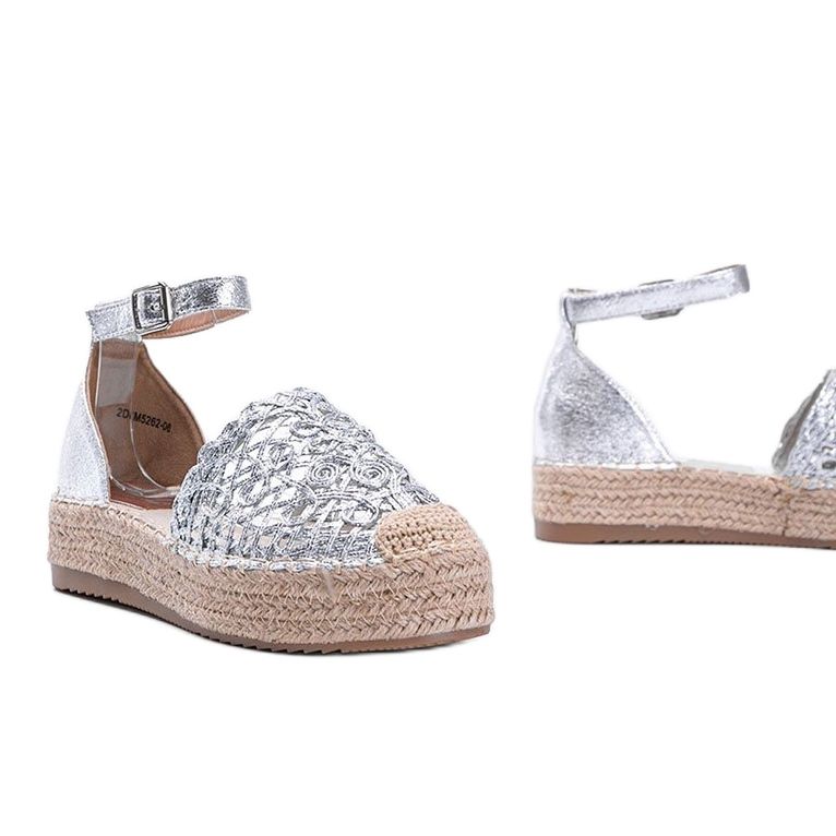 Chaisty's silver braided espadrilles 1