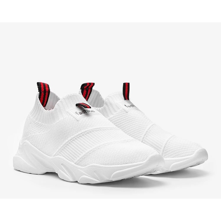 Justice white sneakers 1