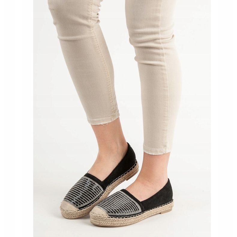 Espadrilles With Cubic Zirconia Vices black 1