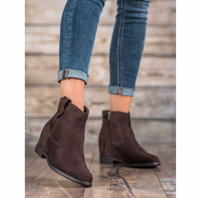 Filippo Boots with a hidden wedge brown 1