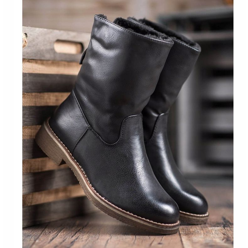 SHELOVET Warm Booties With A Zipper black 1