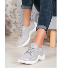Sports shoes made of leather VINCEZA grey 1