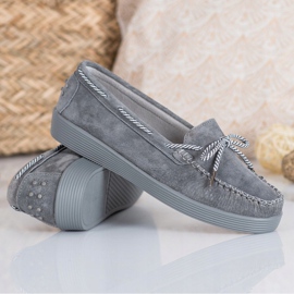 Filippo Classic Leather Loafers grey 1