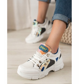 Bella Paris Fashion Sneakers With Mesh white multicolored 2