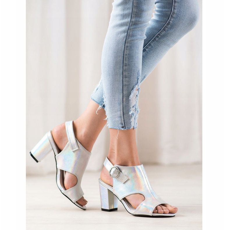 Goodin Sandals With Holo Effect silver 1