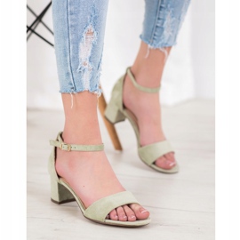 Seastar Comfortable high-heeled sandals green 1 Seastar Comfortable high-heeled sandals green 1