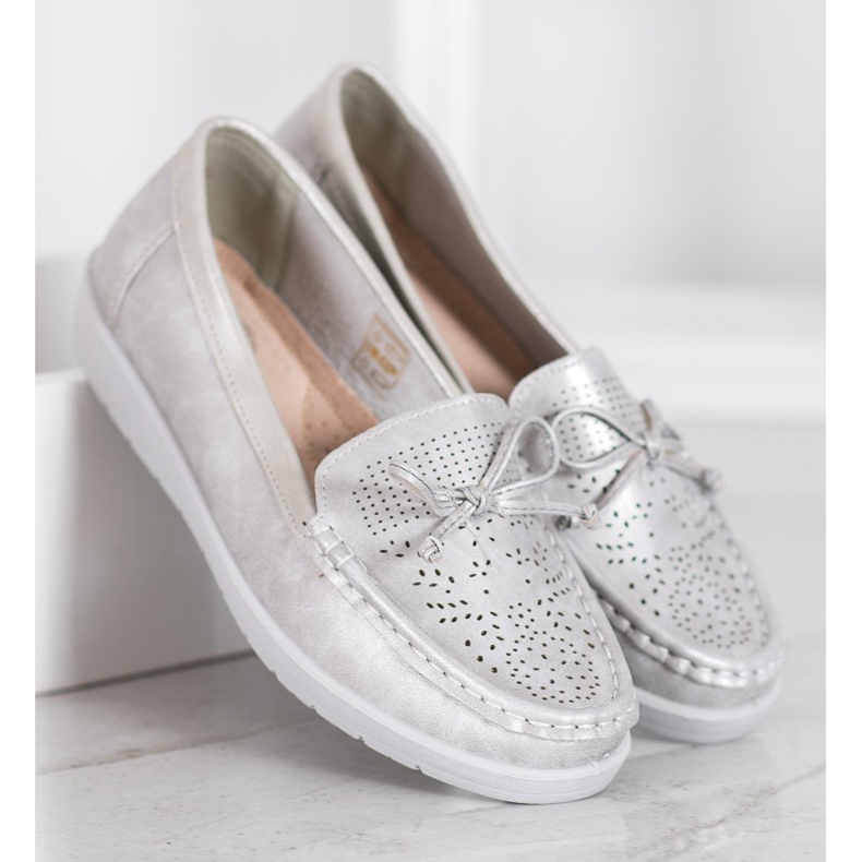 SHELOVET Comfortable loafers grey 2